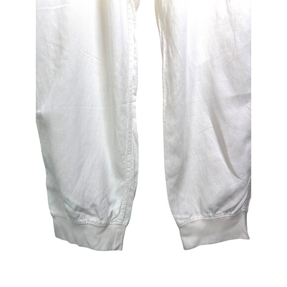 Faherty Arlie Day Jogger Pants Size XXXL Linen Tencel Blend White PullOn Pockets - Picture 3 of 9